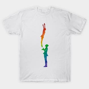 Women’s pair doing toe pitch straight jump T-Shirt